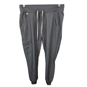 Figs Technical Collection Gray Women's Small Jogger Scrub Pants Drawstring /A86
